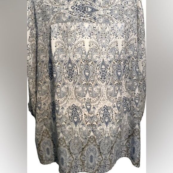 Artisan NY Blue Paisley Summer Tunic Top 3X - Picture 5 of 6